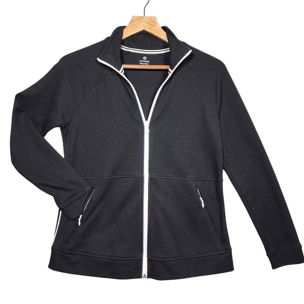 T By Talbots Black Full Zip Performance Jacket Si… - image 1